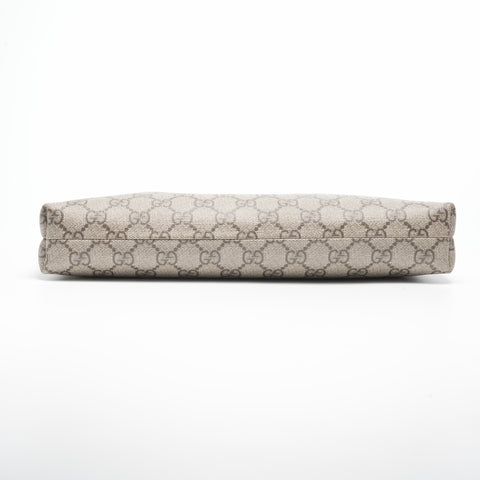 GUCCI PVC GG Supreme Shoulder Bag Brown WS23583