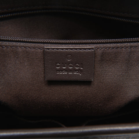 GUCCI PVC GG Supreme Shoulder Bag Brown WS23583