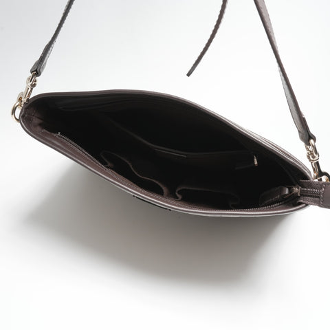 GUCCI PVC GG Supreme Shoulder Bag Brown WS23583