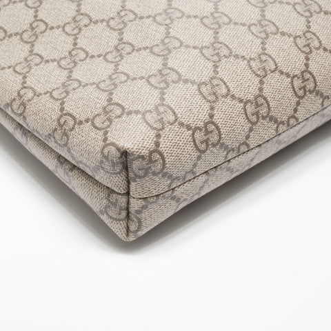 GUCCI PVC GG Supreme Shoulder Bag Brown WS23583