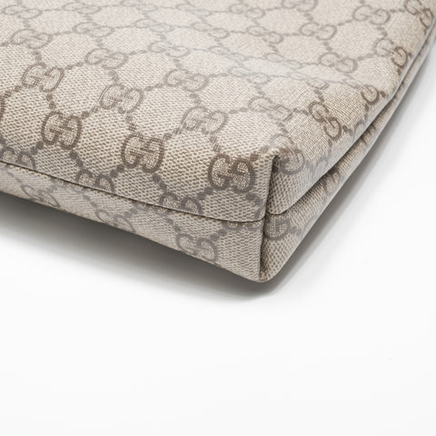 GUCCI PVC GG Supreme Shoulder Bag Brown WS23583