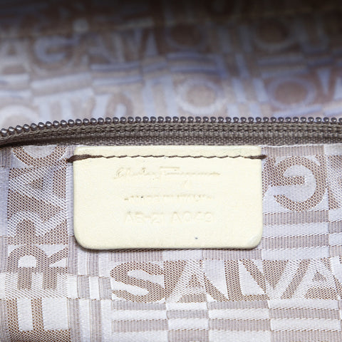 Salvatore Ferragamo Gancini leather Tote Bag black WS23587