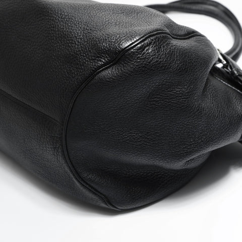 Salvatore Ferragamo Gancini leather Tote Bag black WS23587