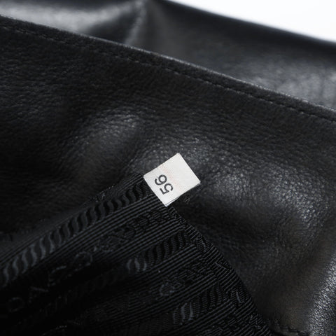 PRADA leather Shoulder Bag black WS23588