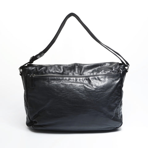 PRADA leather Shoulder Bag black WS23588