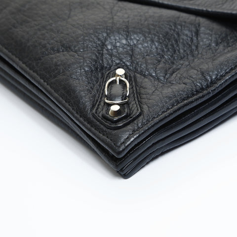 BALENCIAGA Letter XS Leather Mini Shoulder Bag black WS23595