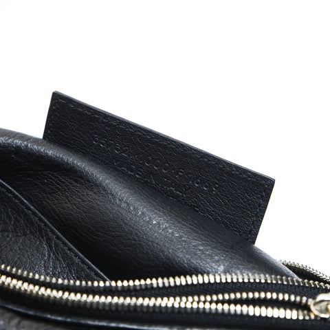 BALENCIAGA Letter XS Leather Mini Shoulder Bag black WS23595