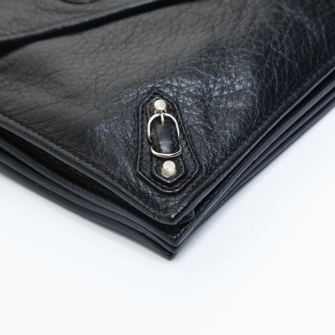 BALENCIAGA Letter XS Leather Mini Shoulder Bag black WS23595