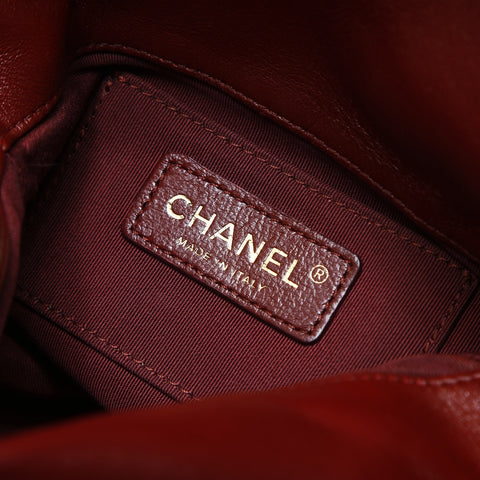 CHANEL No. 26 Wool Chain Icon Motif Shoulder Bag Navy WS23597