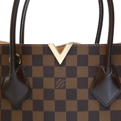 LOUIS VUITTON 2015 Damier Kensington Handbag Brown WS23603