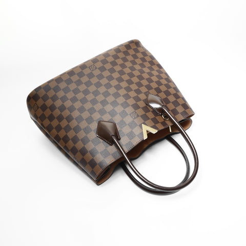 LOUIS VUITTON 2015 Damier Kensington Handbag Brown WS23603