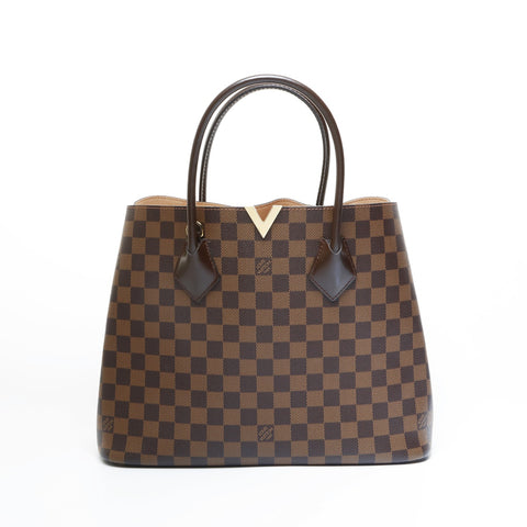 LOUIS VUITTON 2015 Damier Kensington Handbag Brown WS23603