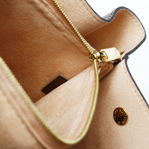 LOUIS VUITTON 2015 Damier Kensington Handbag Brown WS23603