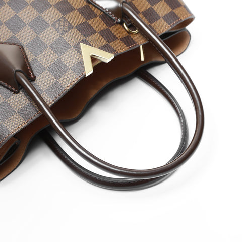 LOUIS VUITTON 2015 Damier Kensington Handbag Brown WS23603