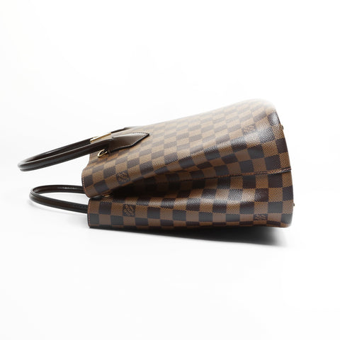 LOUIS VUITTON 2015 Damier Kensington Handbag Brown WS23603