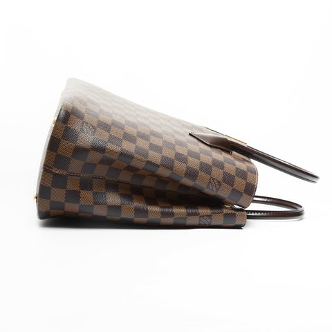 LOUIS VUITTON 2015 Damier Kensington Handbag Brown WS23603