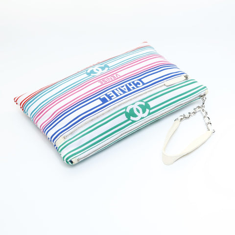 CHANEL 第27系列 2019棉帆布多色 COCO Mark 手拿包 多色 WS23604