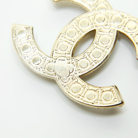 CHANEL B17V COCO Mark Pearl 2017 Brooch gold WS23605