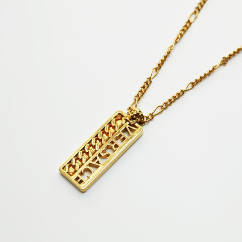 VERSACE Medusa With logo Necklace gold WS23607