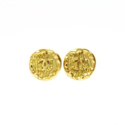 CHANEL 95P COCO Mark Coin 1995 Earring gold WS23608