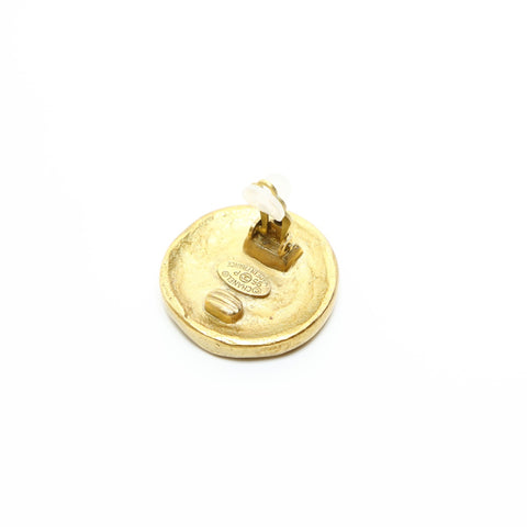 CHANEL 95P COCO Mark Coin 1995 Earring gold WS23608