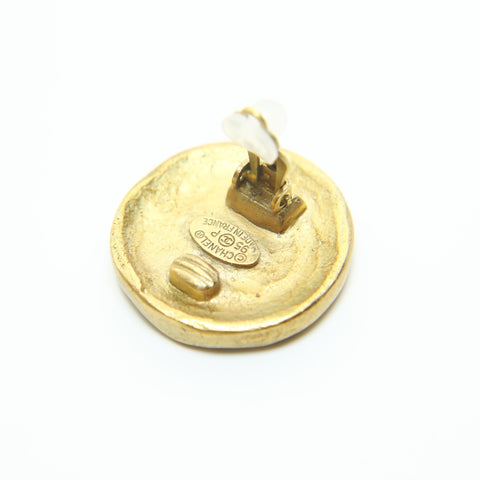 CHANEL 95P COCO Mark Coin 1995 Earring gold WS23608