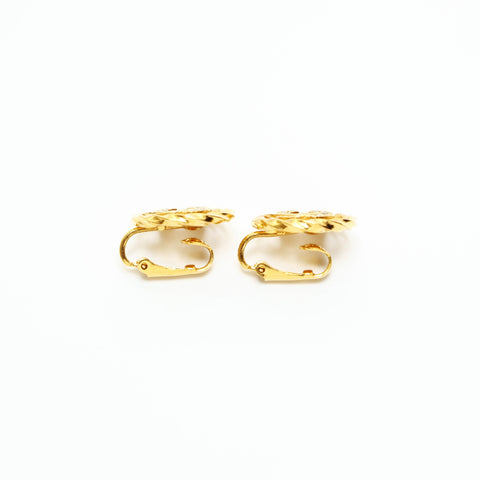 CHANEL COCO Mark rhinestone Earring gold WS23611