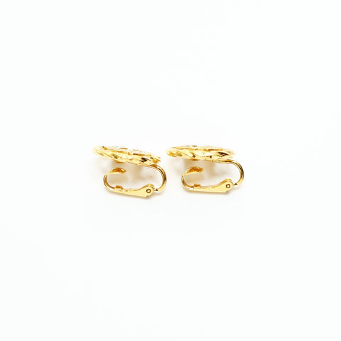 CHANEL COCO Mark rhinestone Earring gold WS23611