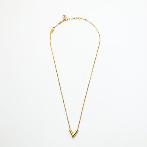 LOUIS VUITTON 2019 Essential V Necklace gold WS23612