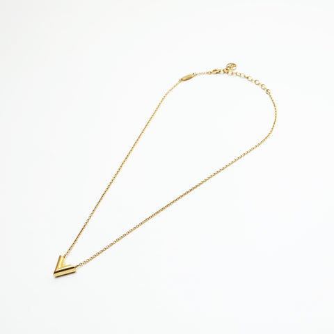 LOUIS VUITTON 2019 Essential V Necklace gold WS23612