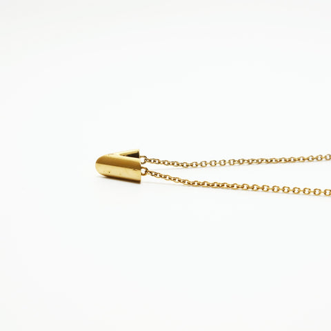 LOUIS VUITTON 2019 Essential V Necklace gold WS23612