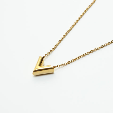 LOUIS VUITTON 2019 Essential V Necklace gold WS23612