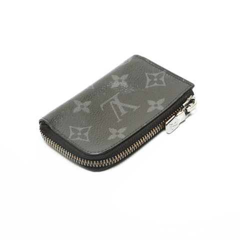 LOUIS VUITTON 2020 Monogram Eclipse Porte Monnaie Jour Compact Wallet Coin case black WS23613