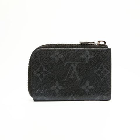 LOUIS VUITTON 2020 Monogram Eclipse Porte Monnaie Jour Compact Wallet Coin case black WS23613