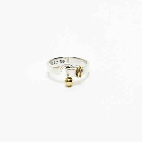 TIFFANY&Co. 750 925 Hook & Eye #12 Ring Silver WS23615