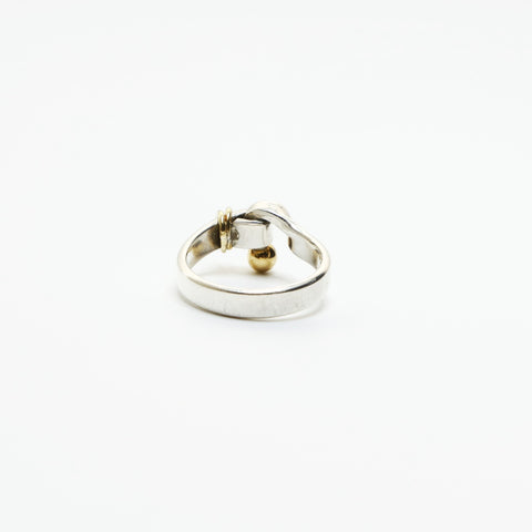 TIFFANY&Co. 750 925 Hook & Eye #12 Ring Silver WS23615