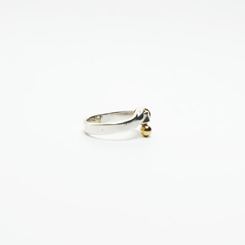 TIFFANY&Co. 750 925 Hook & Eye #12 Ring Silver WS23615