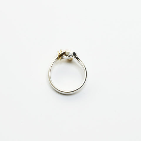 TIFFANY&Co. 750 925 Hook & Eye #12 Ring Silver WS23615