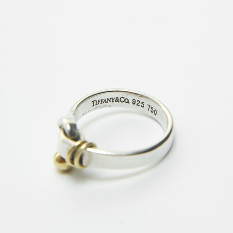 TIFFANY&Co. 750 925 Hook & Eye #12 Ring Silver WS23615