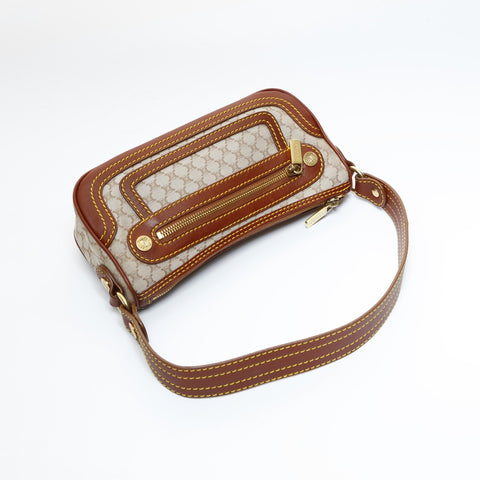 CELINE macadam canvas Shoulder Bag Brown WS23623