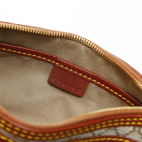 CELINE macadam canvas Shoulder Bag Brown WS23623