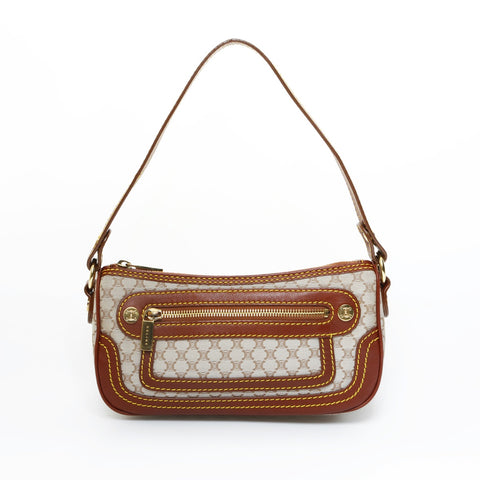 CELINE macadam canvas Shoulder Bag Brown WS23623