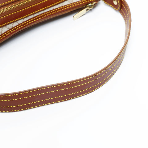 CELINE macadam canvas Shoulder Bag Brown WS23623