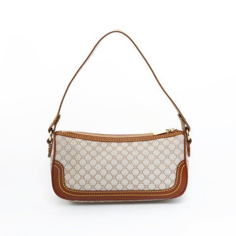 CELINE macadam canvas Shoulder Bag Brown WS23623