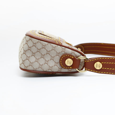 CELINE macadam canvas Shoulder Bag Brown WS23623