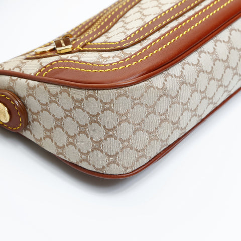 CELINE macadam canvas Shoulder Bag Brown WS23623