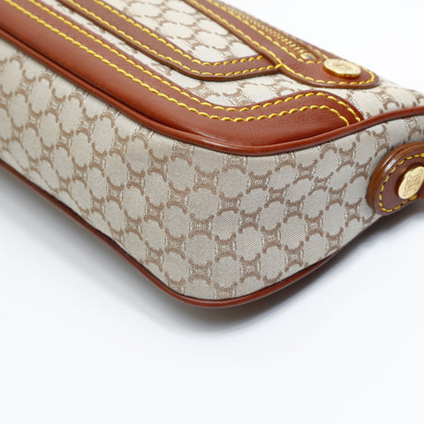 CELINE macadam canvas Shoulder Bag Brown WS23623