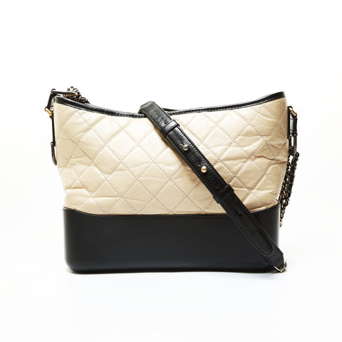 CHANEL No. 24 2017-2018 Lambskin Gabriel Chain Shoulder Bag beige WS23625