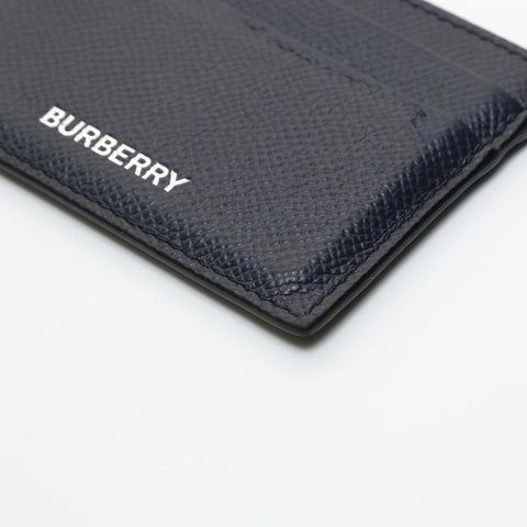BURBERRY leather Card Case Navy WS23627
