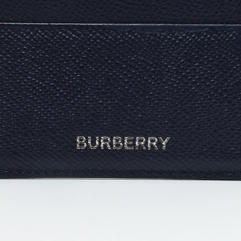 BURBERRY leather Card Case Navy WS23627